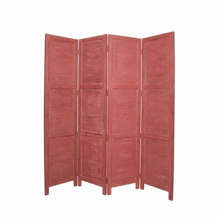 DECORACION Home Decor Nantucket Screen Red DE3086693